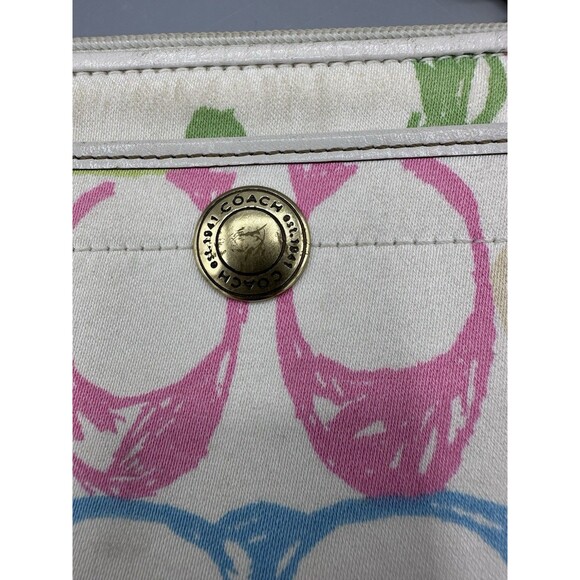 Coach Wristlet Purse Colorful Monogram Y2K Logo - Picture 4 of 9